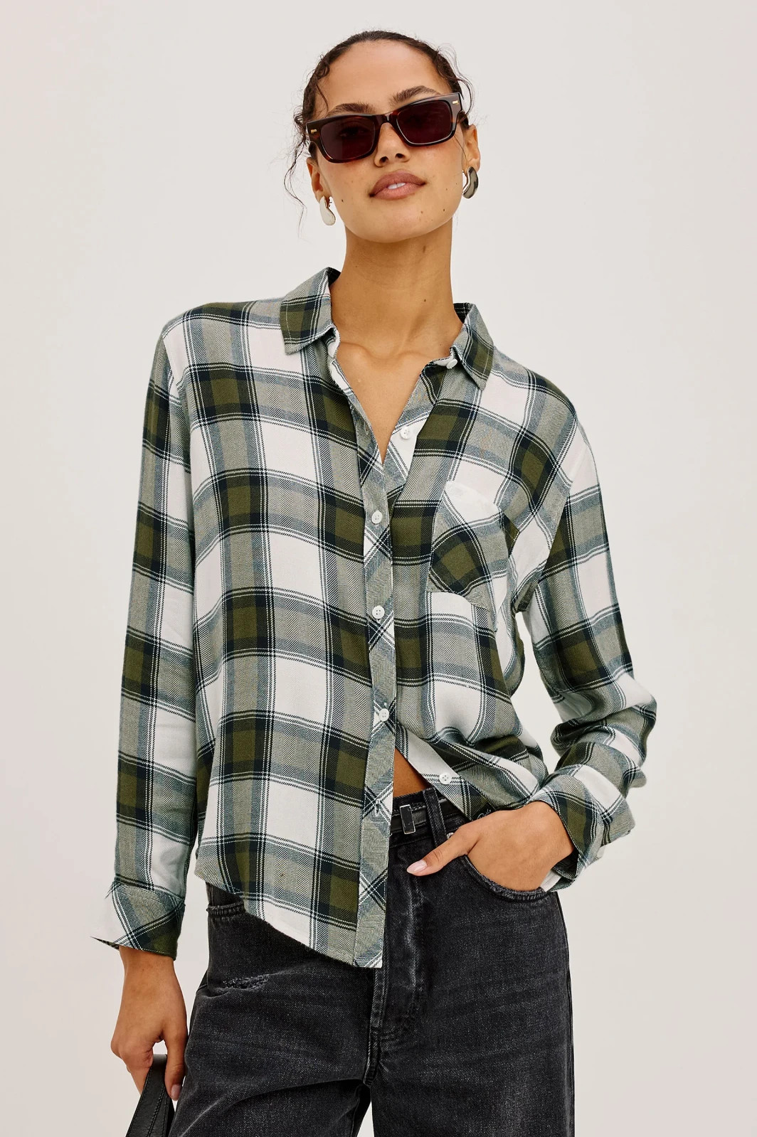 RAILS New Women's Hunter Shirt Olive Ivory All Sizes Ships Free (MSRP 188+)