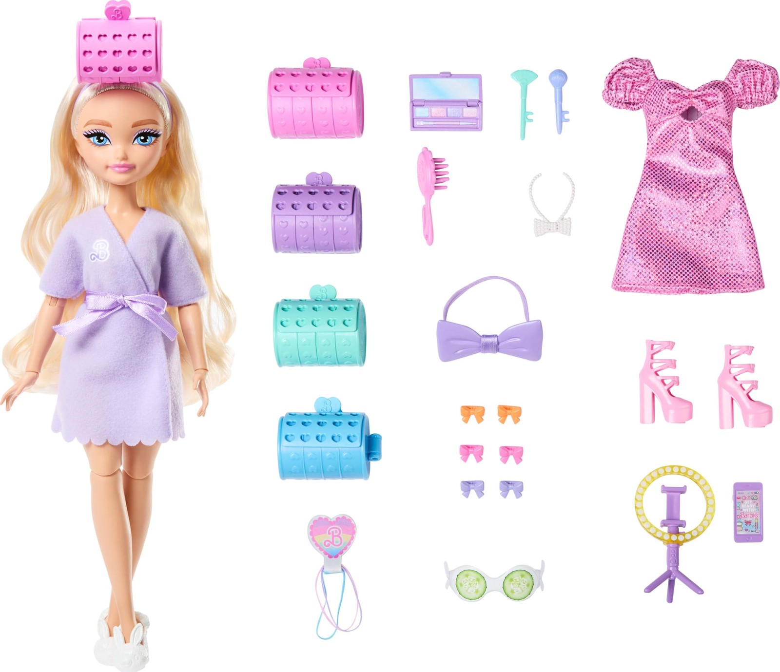 Mattel Barbie Dream Besties Get Ready with Barbie Malibu Fashion Doll,