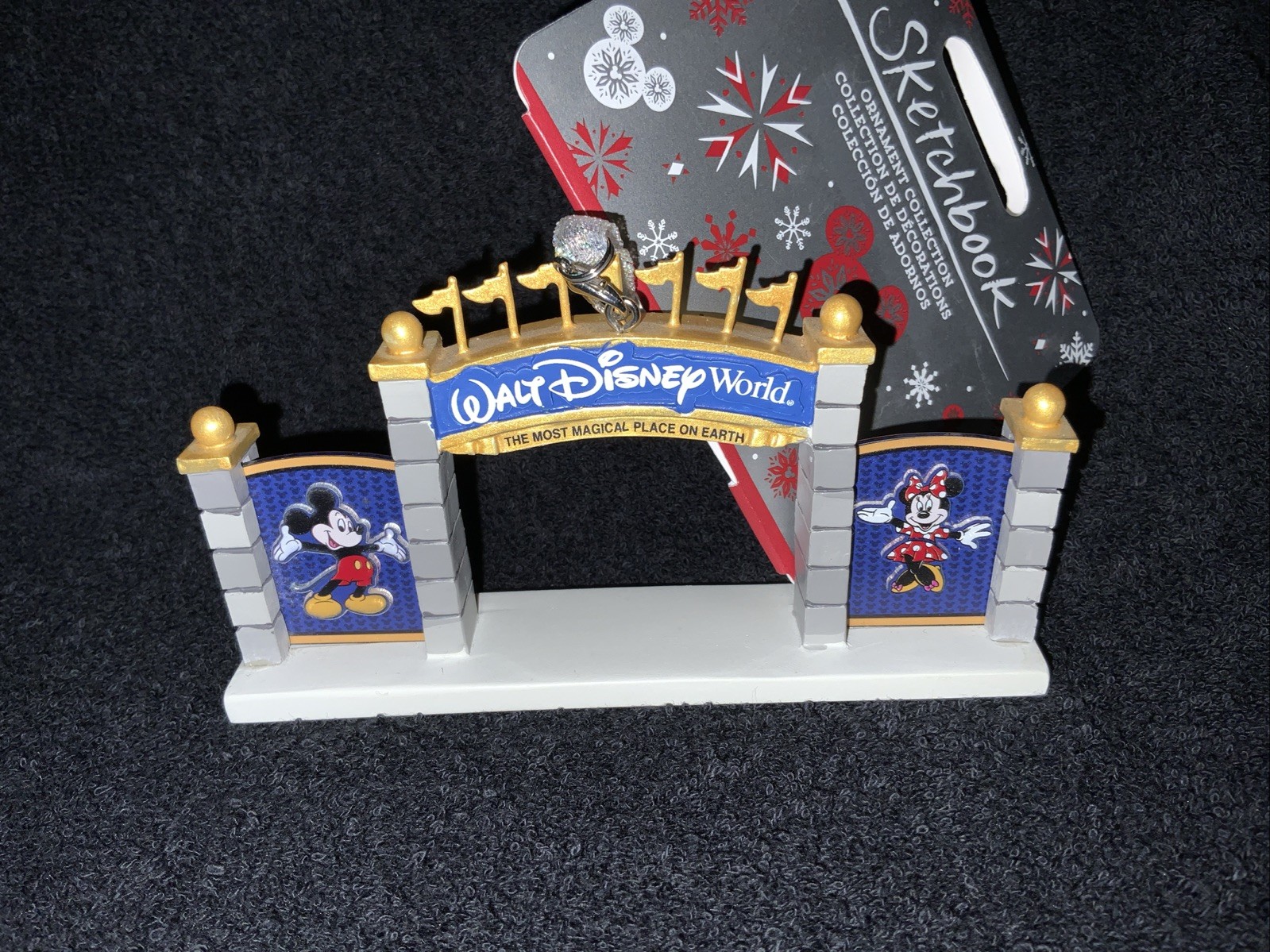 Walt Disney World Entrance Main Gate Marquee Sketchbook Ornament NWT Walt Disney World Entrance Main Gate Marquee Sketchbook Ornament NWT