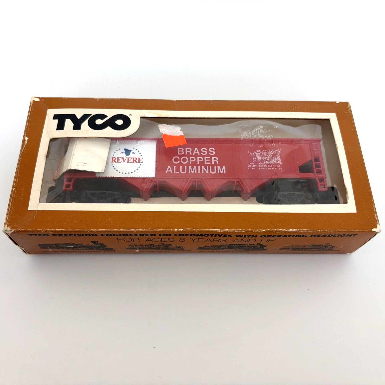TYCO 366B HO Scale Revere Billboard 4-Bay Hopper Car SCL 563115 Original Box NOS
