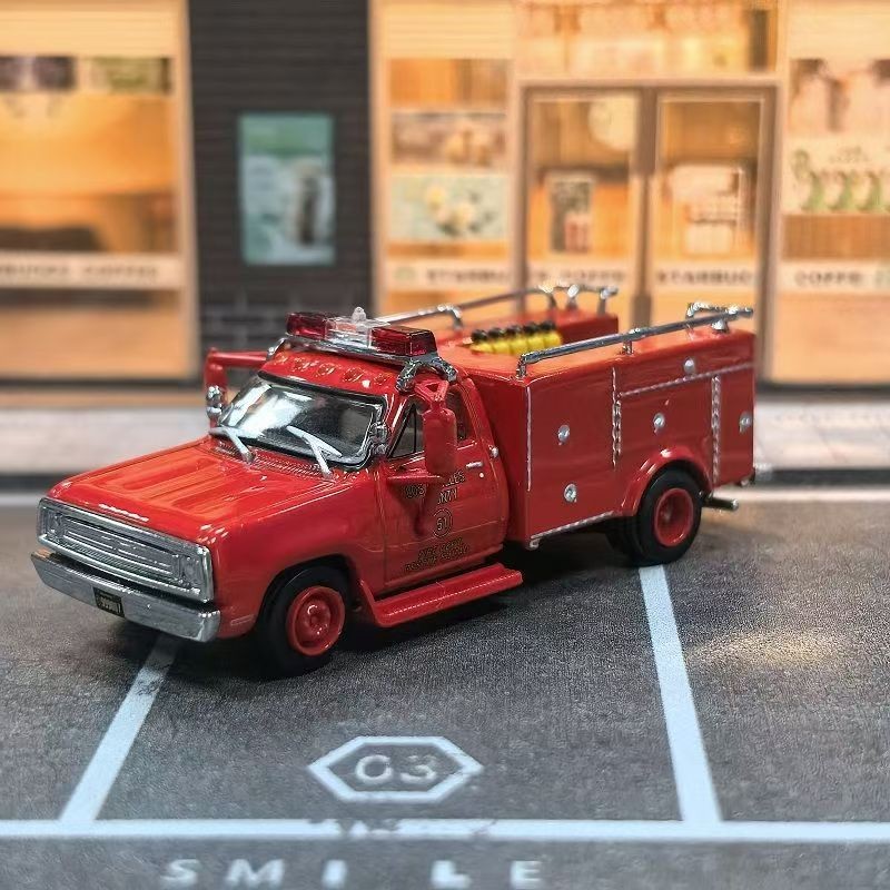 Iconic Replicas 1:87 1974 DODGE D-300 RESCUE UNIT: SQUAD 51 Diecast Metal Model Iconic Replicas 1:87 1974 DODGE D-300 RESCUE UNIT: SQUAD 51 Diecast Metal Model