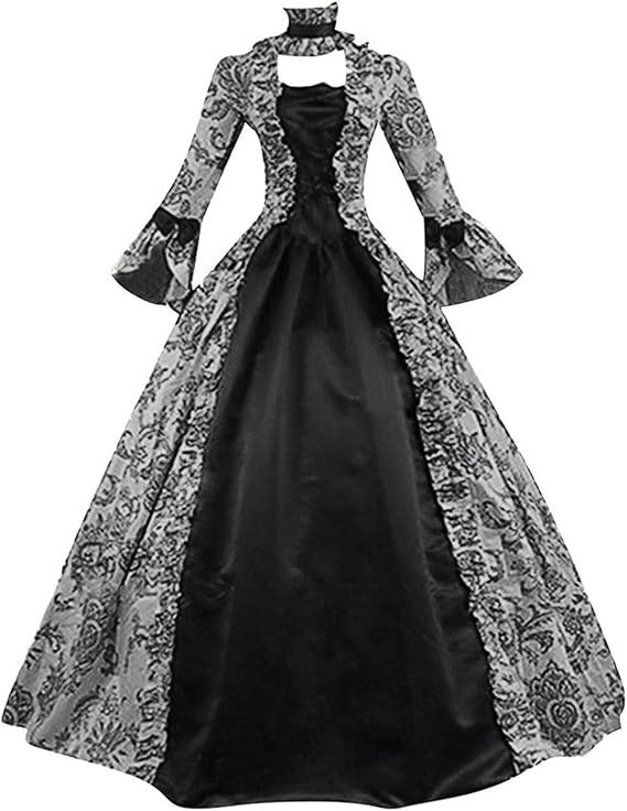 Victorian Dress for Women Plus Size Renaissance Costume Gown Gothic Medieval His