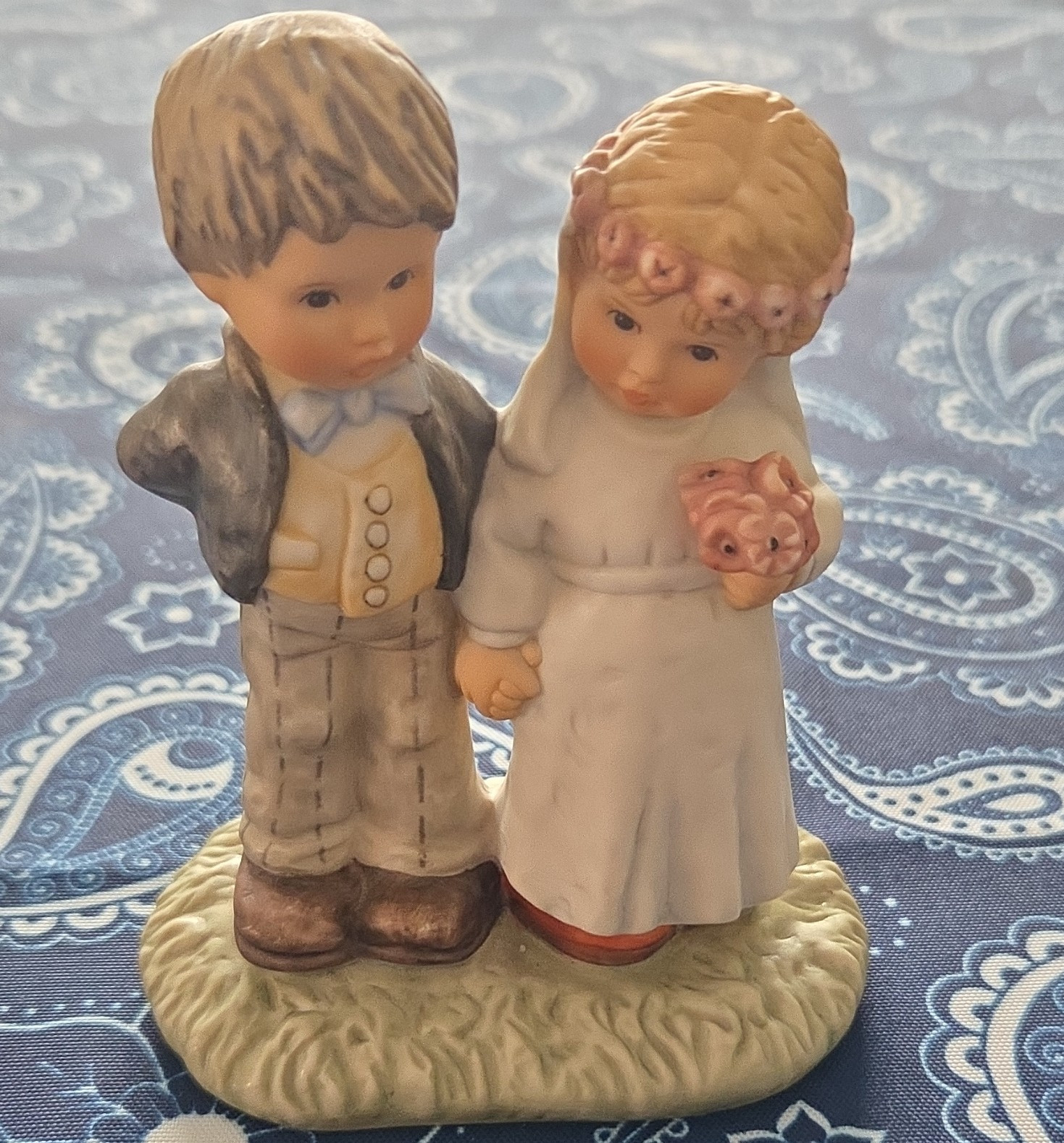 Goebel Hummel Berta Hummel Bride & Groom Figurine Hand Painted Signed 1996 Goebel Hummel Berta Hummel Bride & Groom Figurine Hand Painted Signed 1996