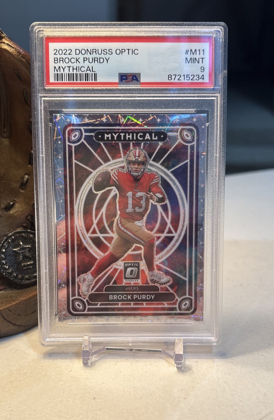 2022 Panini Donruss Optic - Mythical Brock Purdy #M-11 (RC) PSA 9 2022 Panini Donruss Optic - Mythical Brock Purdy #M-11 (RC) PSA 9