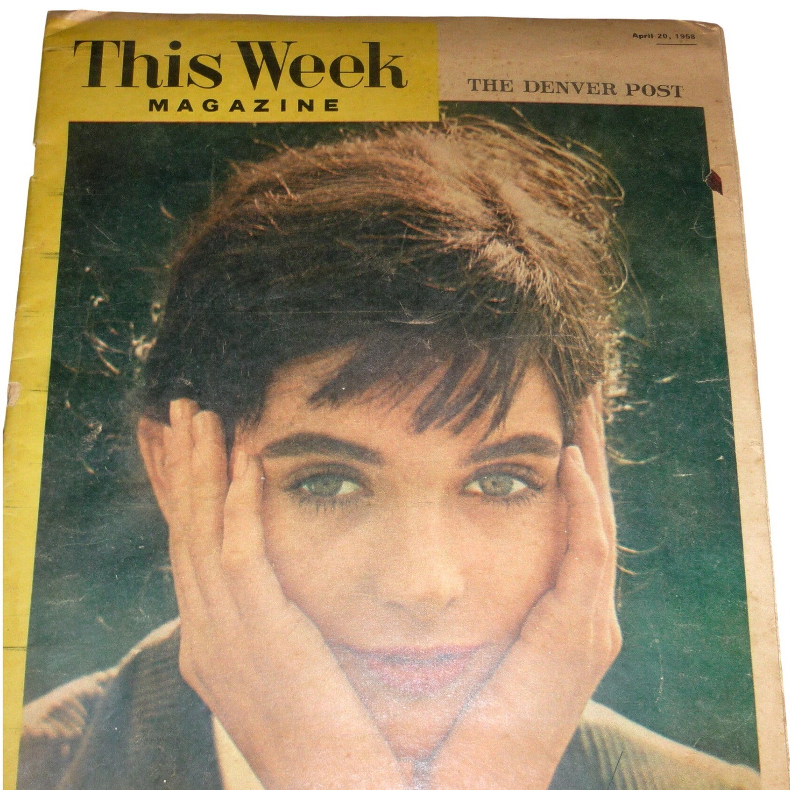 Vintage This Week Magazine Denver Post April 20 1958 Millie Perkins Anne Frank