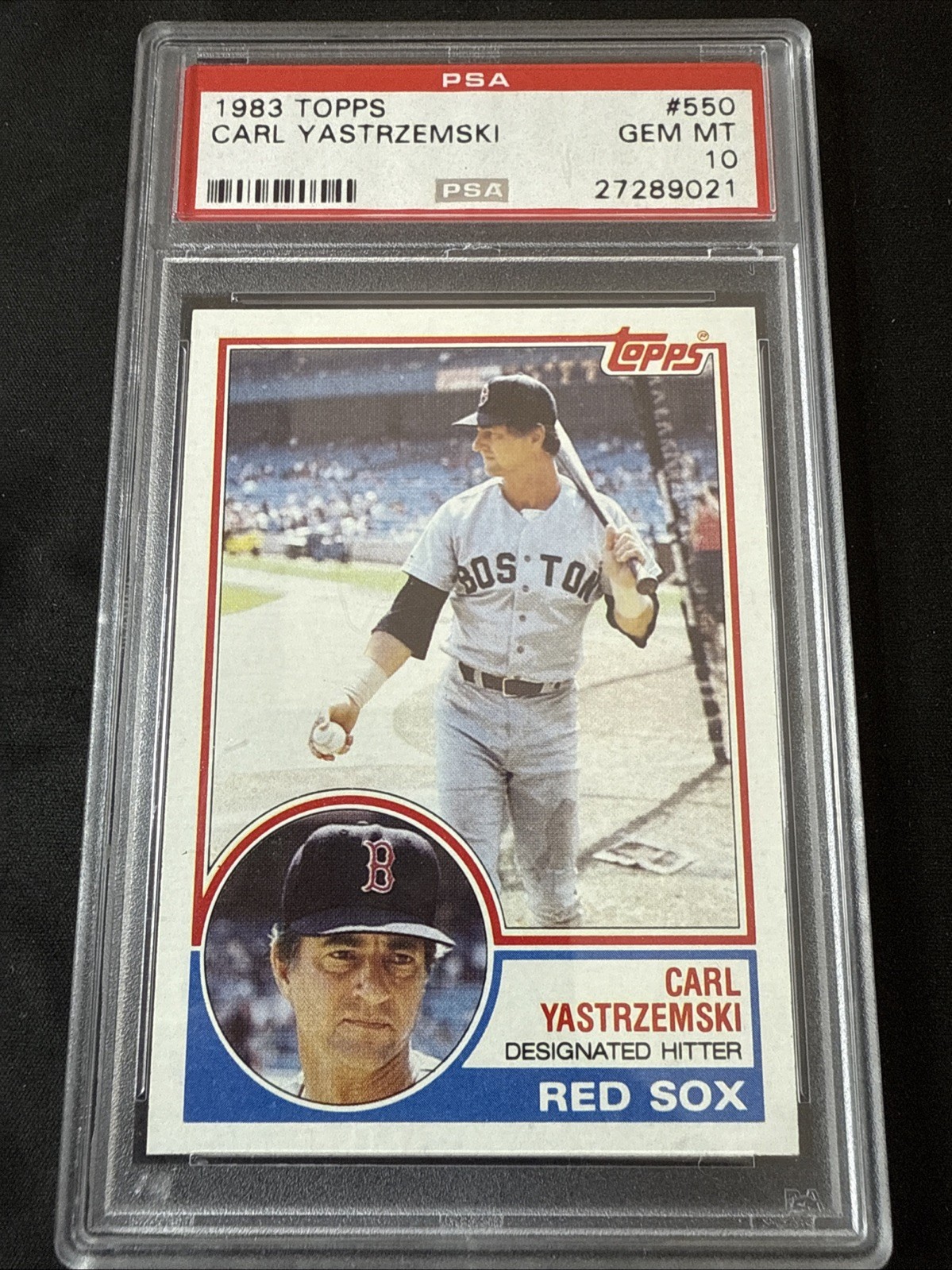 1983 Carl Yastrzemski #550 Topps PSA 10 Boston Red Sox 1983 Carl Yastrzemski #550 Topps PSA 10 Boston Red Sox