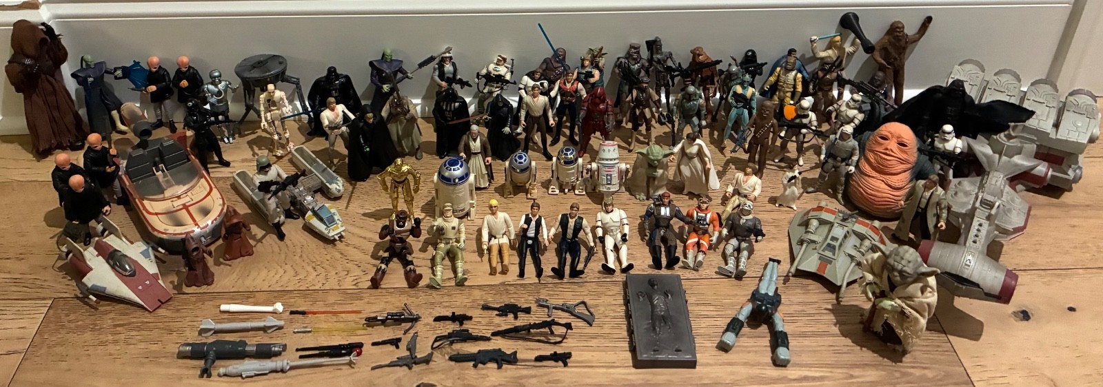 VTG 1990s Kenner Star Wars 3.75” Figures & Vehicles Lot (85) Power Of The Force