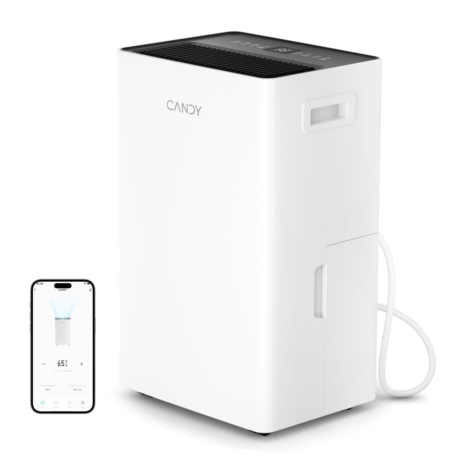 Candy 4500 Sq.Ft Dehumidifier for Basement 53 Pints Dehumidifiers for Home Candy 4500 Sq.Ft Dehumidifier for Basement 53 Pints Dehumidifiers for Home