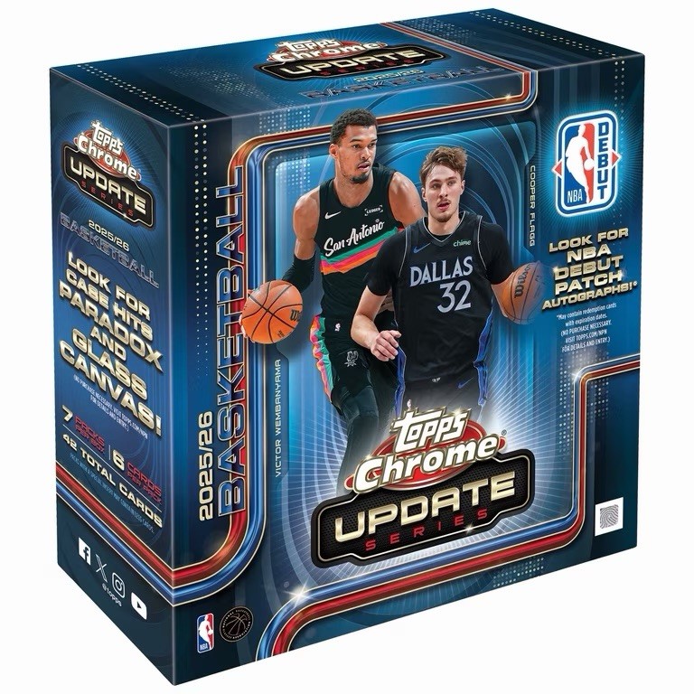1/10 Chance 2025/2026 Topps Chrome Updates Mega Box 