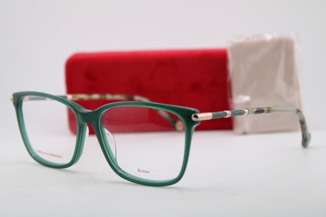NEW CAROLINA HERRERA HER 0199/G ACK GREEN GOLD HAVANA AUTHENTIC EYEGLASSES 55-15 NEW CAROLINA HERRERA HER 0199/G ACK GREEN GOLD HAVANA AUTHENTIC EYEGLASSES 55-15