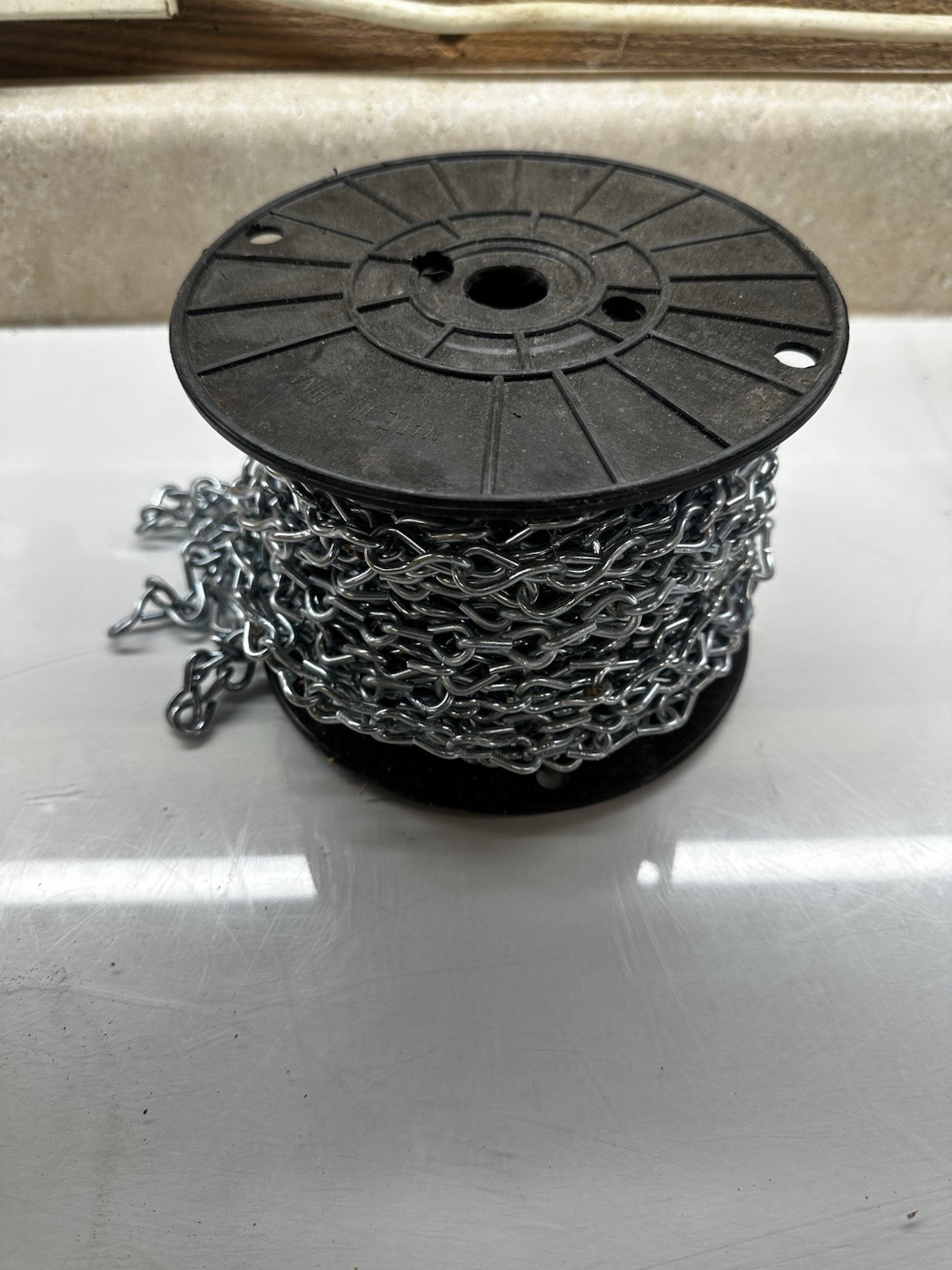 100 FOOT / 8-LB SPOOL, 298S 29LB WORKLOAD LIMIT PRE- GALVANIZED STEEL JACK CHAIN 100 FOOT / 8-LB SPOOL, 298S 29LB WORKLOAD LIMIT PRE- GALVANIZED STEEL JACK CHAIN