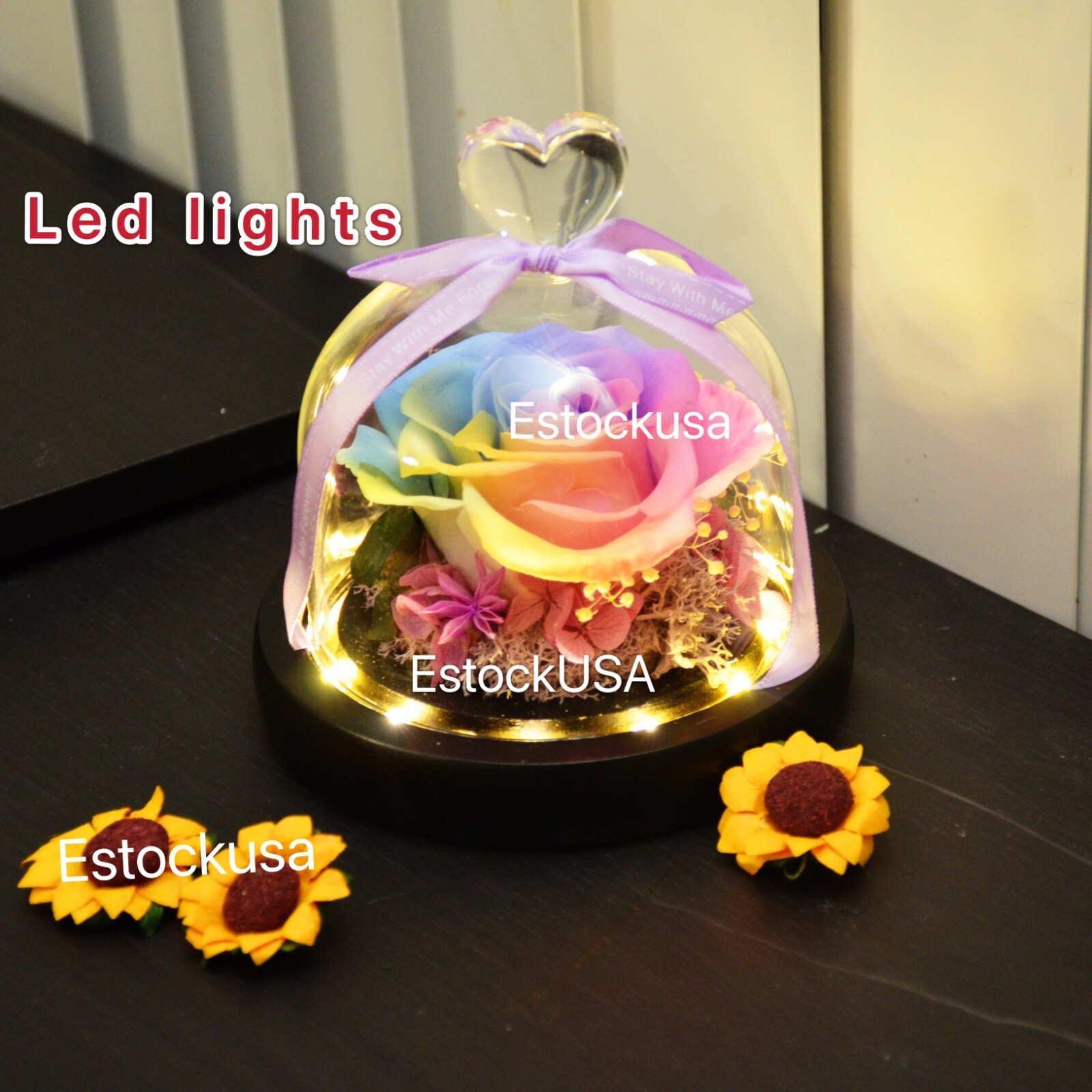 Eternal Rose flower Preserved rose everlasting rose flower gift with Led Light Eternal Rose flower Preserved rose everlasting rose flower gift with Led Light