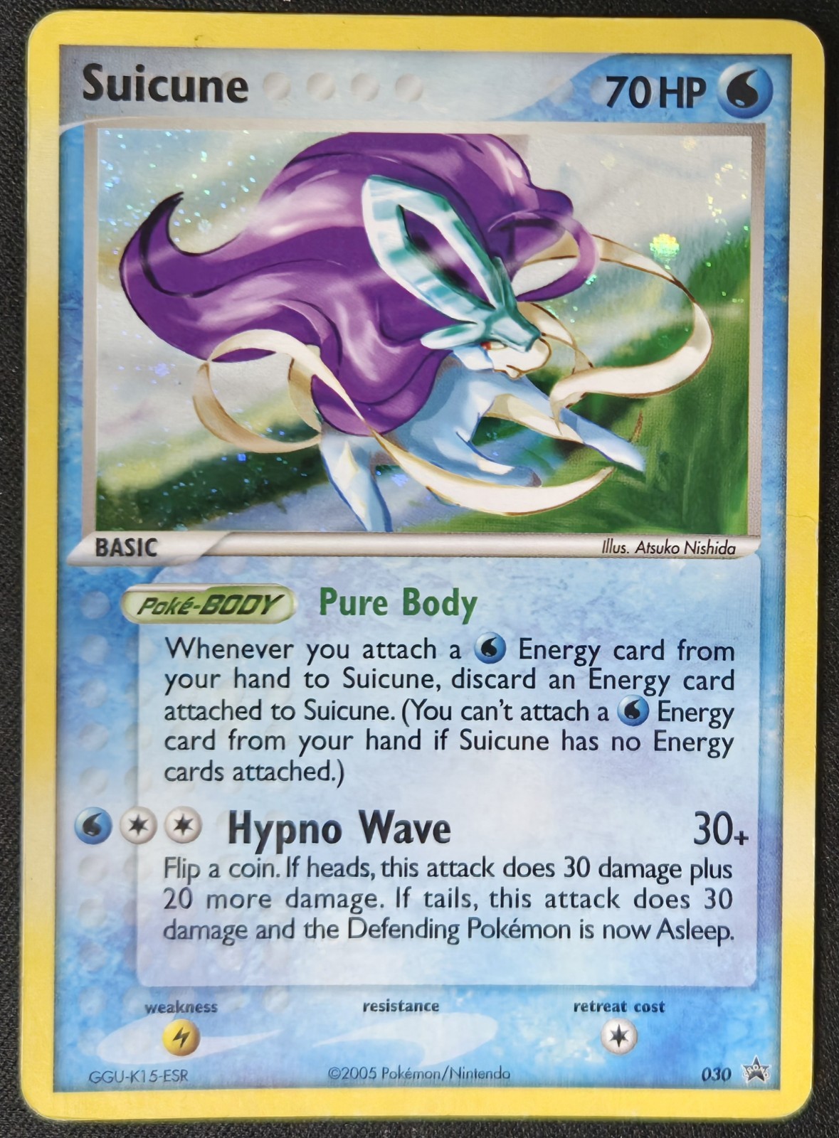DOUBLE SWIRL Suicune 030 Black Star Promos Cosmos Holo Legendary Pokémon 2005 MP