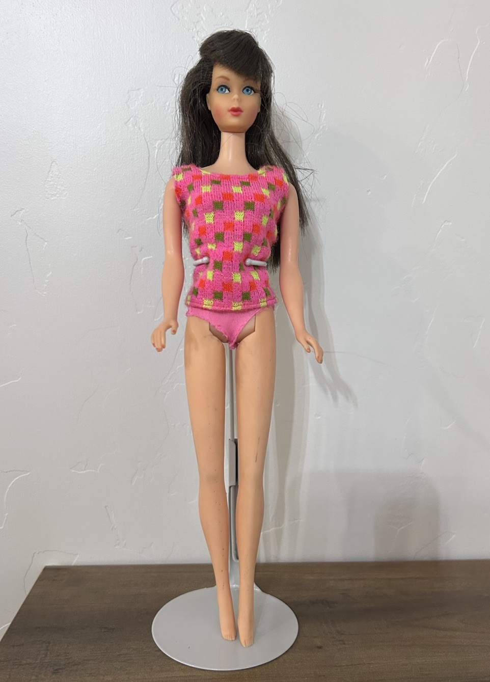 Vintage Mattel 1960’s Brunette TNT Barbie W/ #1160 Swimsuit