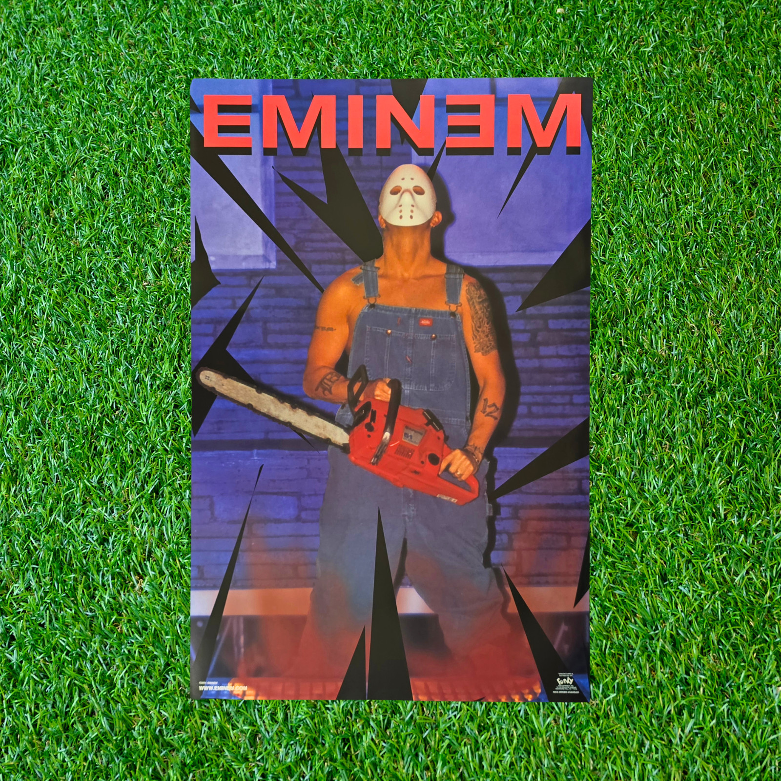 Rare 2001 Eminem Slim Shady Chainsaw Poster Funky Enterprises 6548 Vintage