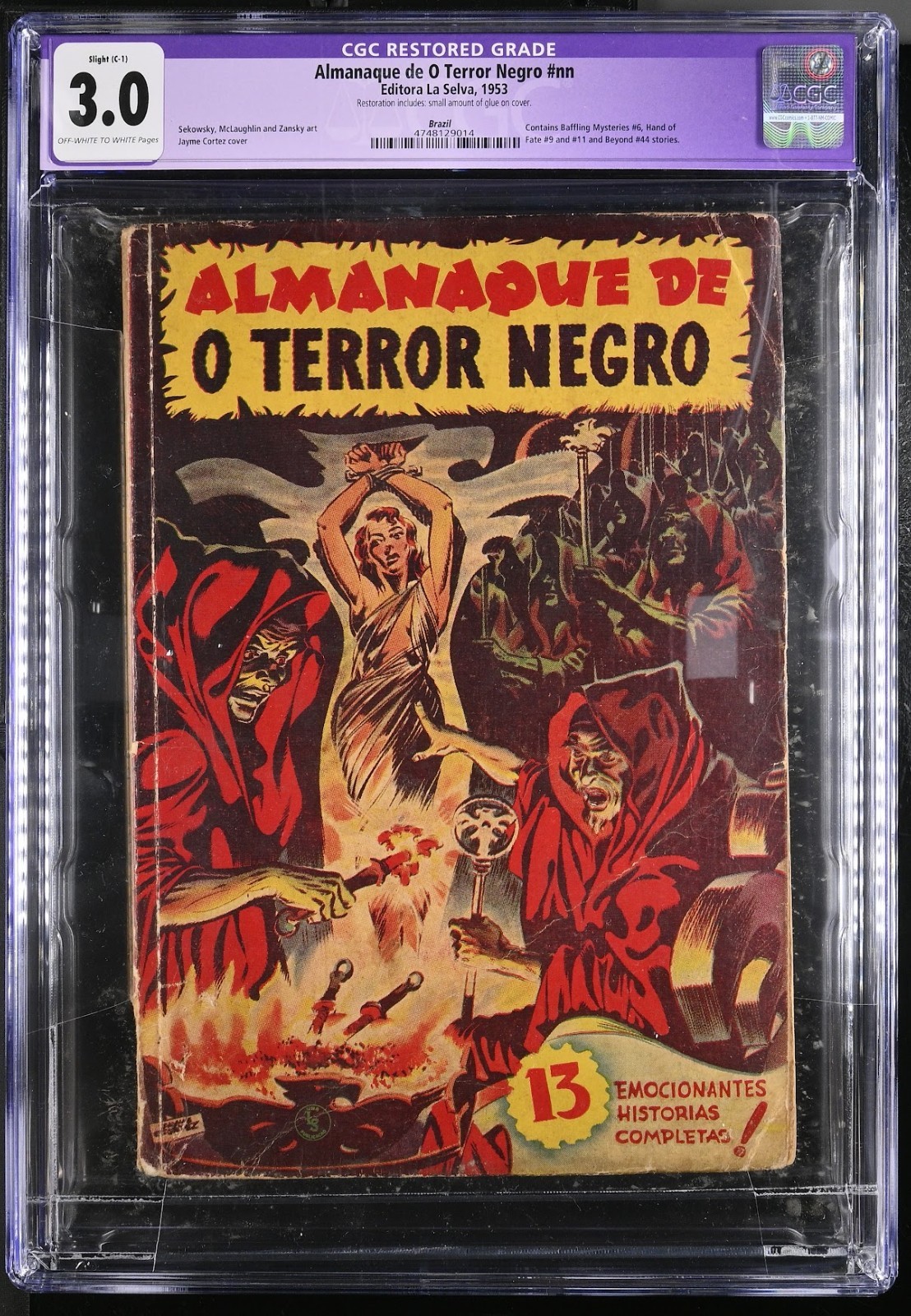 Almanaque de O Terror Negro #1 - RARE Jayme Cortez Brazilian Horror Edition 1953