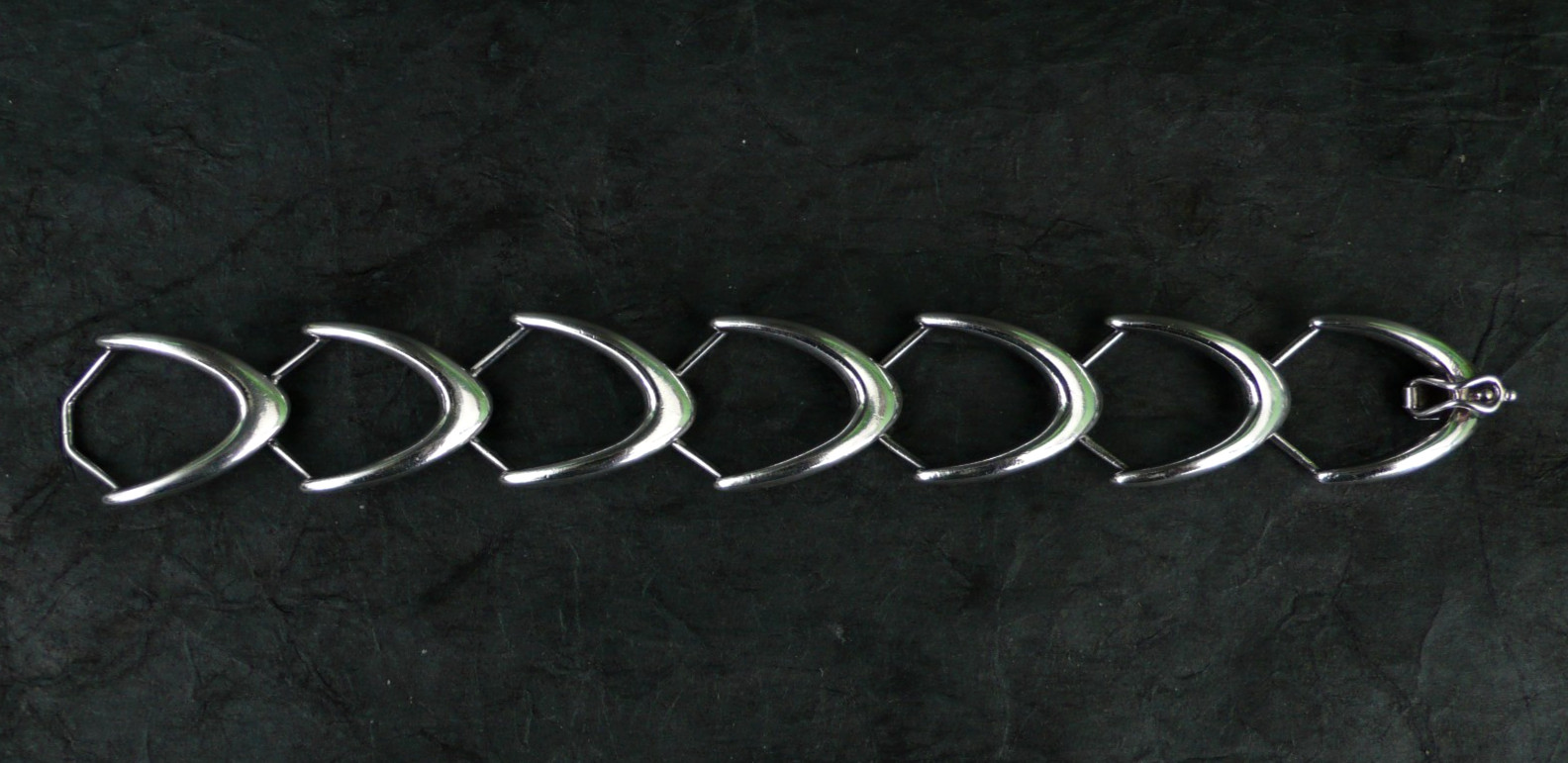 VTG ARNE JOHANSEN STERLING SILVER MODERNIST BOOMERANG BRACELET 17.5 grm 6-3/4\ VTG ARNE JOHANSEN STERLING SILVER MODERNIST BOOMERANG BRACELET 17.5 grm 6-3/4\