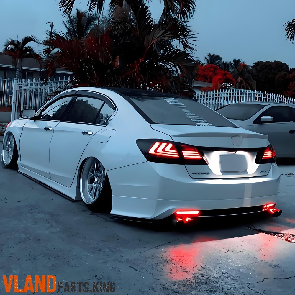 Smoke Full LED Tail Lights For 2013-2017 Honda Accord Sedan w/Sequential Signals Smoke Full LED Tail Lights For 2013-2017 Honda Accord Sedan w/Sequential Signals
