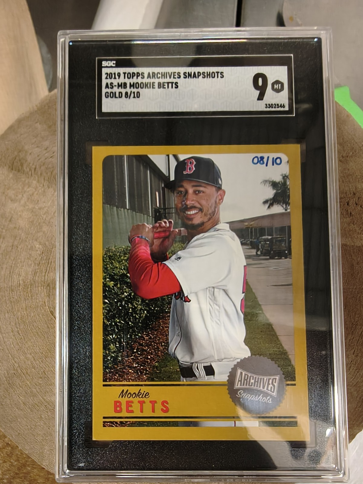 2019 Topps Archives Snapshots - Mookie Betts #AS-MB Gold /10 2019 Topps Archives Snapshots - Mookie Betts #AS-MB Gold /10