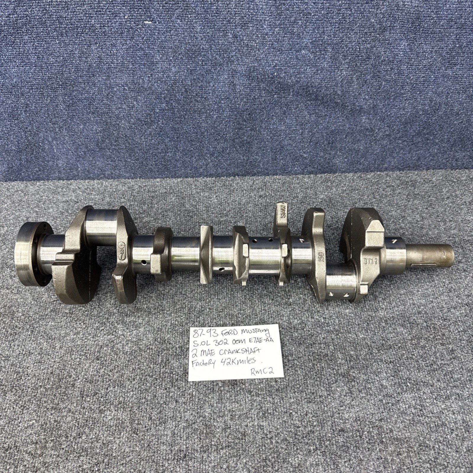1987-1993 FORD MUSTANG 5.0L OEM CRANKSHAFT E7AE-AA / 2MAE 0.10 Under Spec 302 1987-1993 FORD MUSTANG 5.0L OEM CRANKSHAFT E7AE-AA / 2MAE 0.10 Under Spec 302