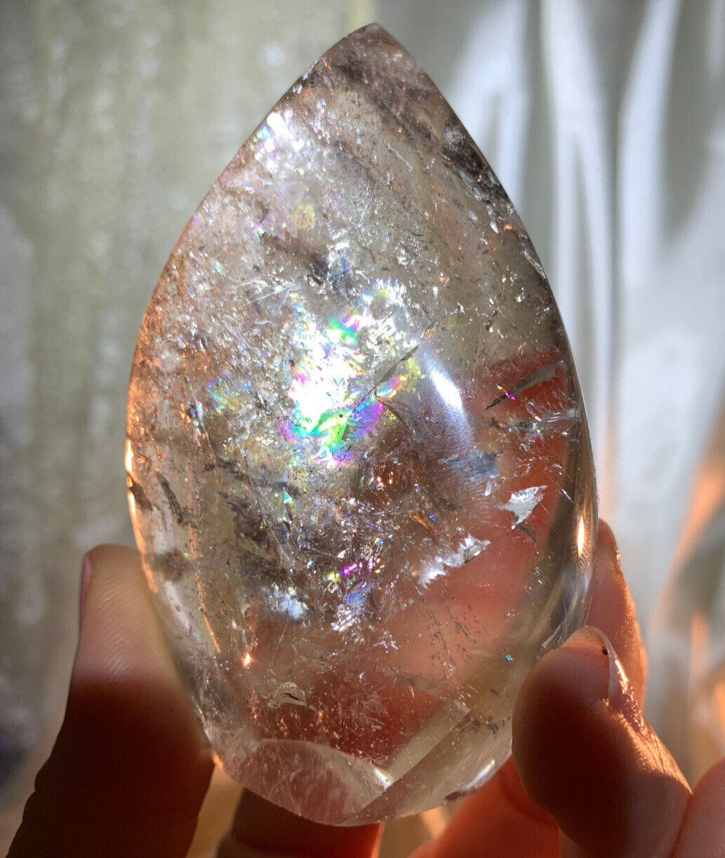 GORGEOUS AAA GRADE BRAZILIAN CHAMPAGNE CITRINE POLISHED FLAME CRYSTAL TOWER *5