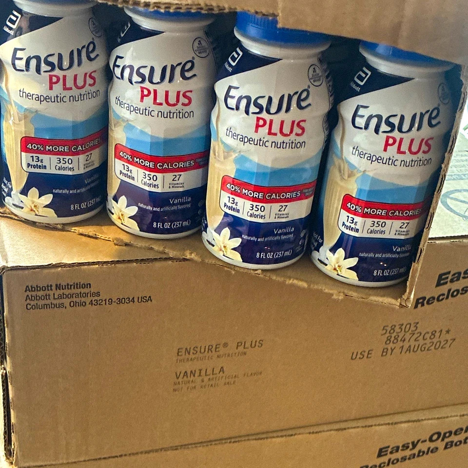 Ensure Plus Therapeutic Nutrition Shake, Vanilla 8 oz, 24 Pack Ensure Plus Therapeutic Nutrition Shake, Vanilla 8 oz, 24 Pack