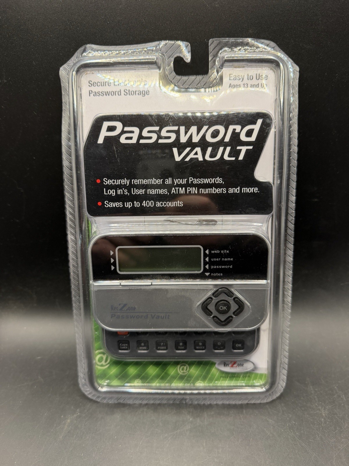 Password Vault Model 580 Secure Electronic Password Storage RecZone New NIP