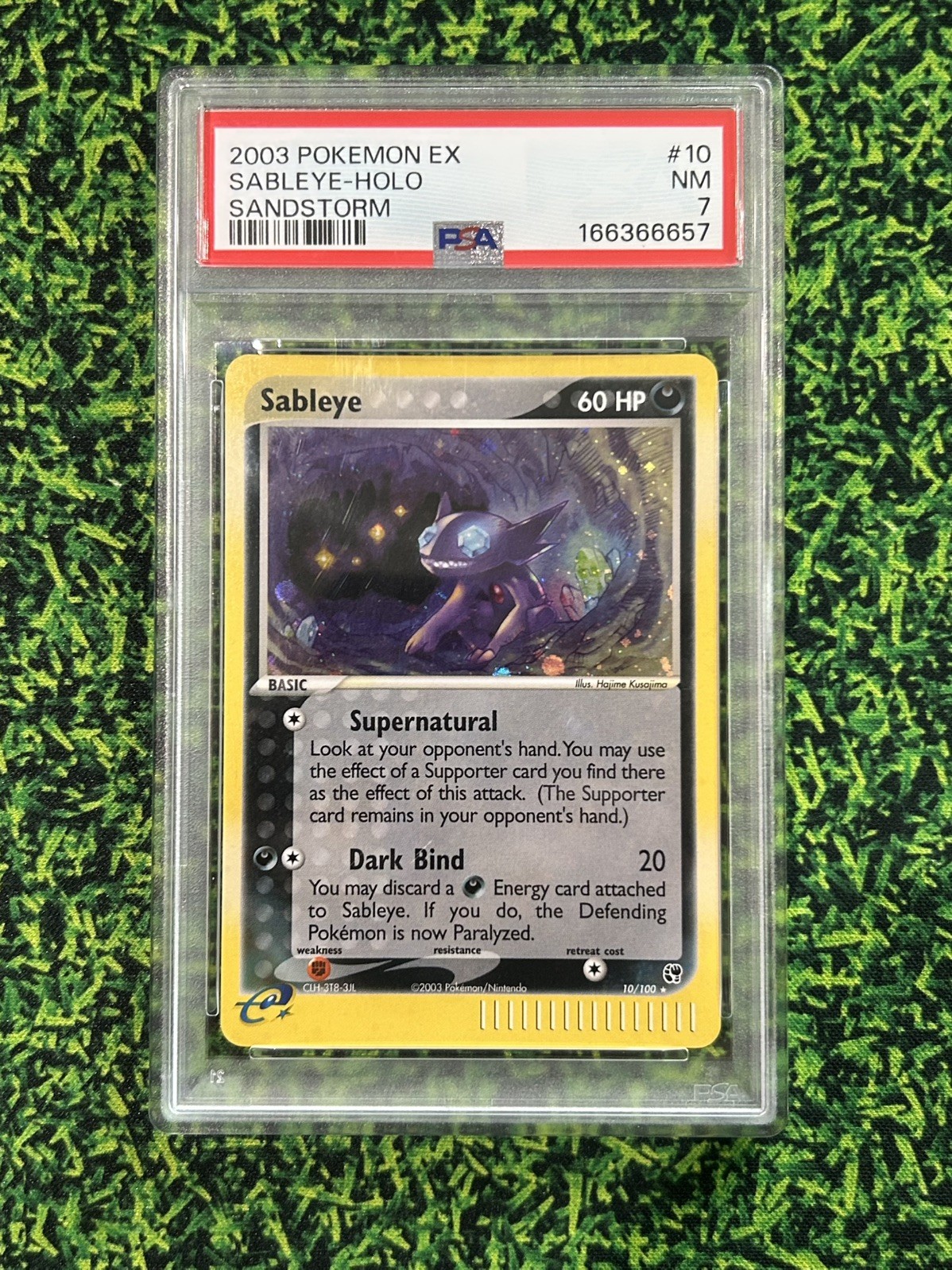 2003 POKEMON EX SANDSTORM #10 SABLEYE HOLO PSA 7 10/100 NM RARE FOIL swirl 2003 POKEMON EX SANDSTORM #10 SABLEYE HOLO PSA 7 10/100 NM RARE FOIL swirl