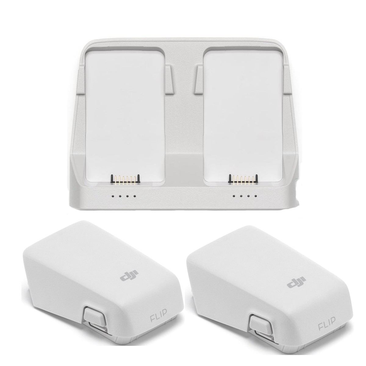Genuine DJI Flip Intelligent Flight Battery 2 Packs with Parallel Charging Hub