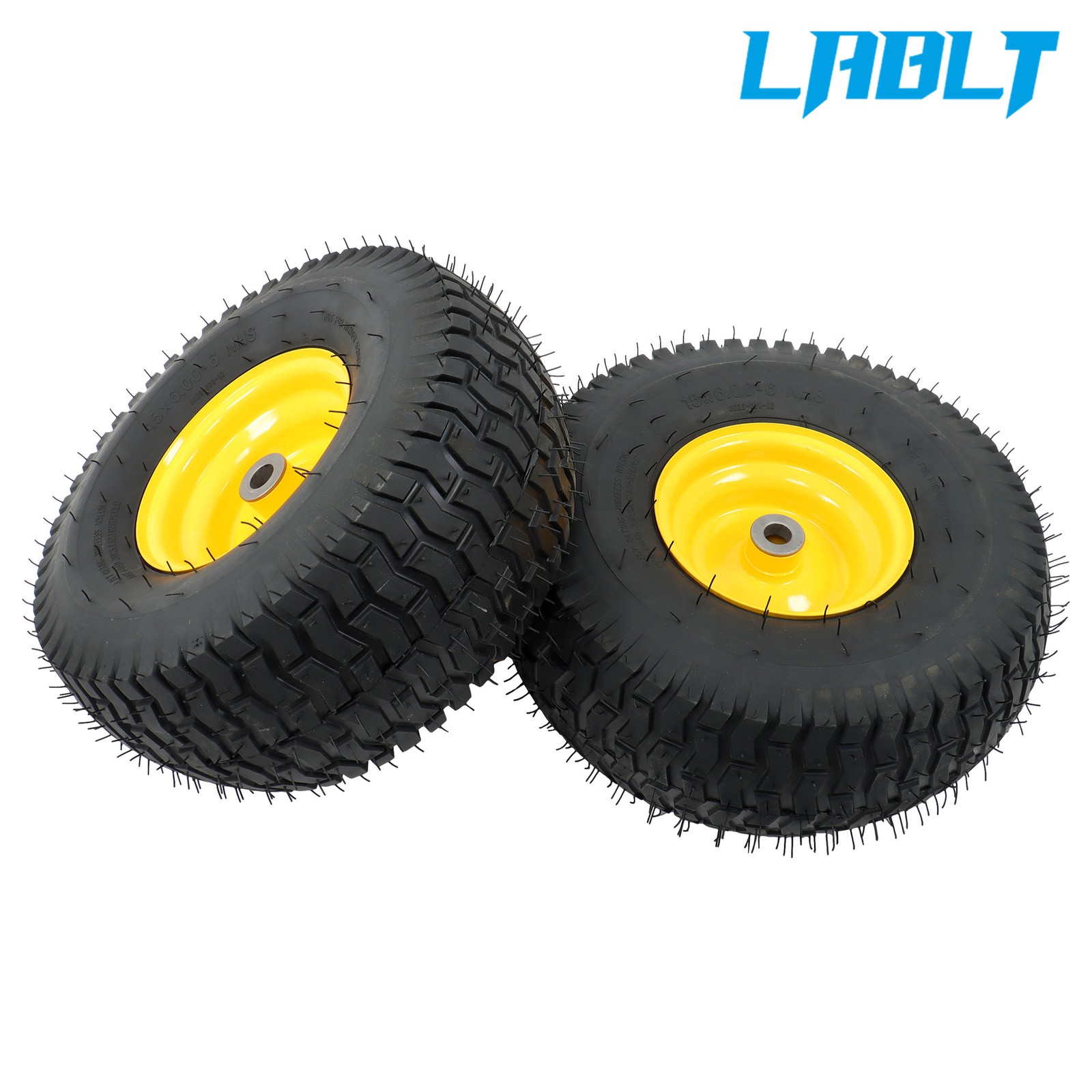 LABLT 2 Pack 15x6.00-6 Inflated Tires & Wheels 4 Ply 3/4\