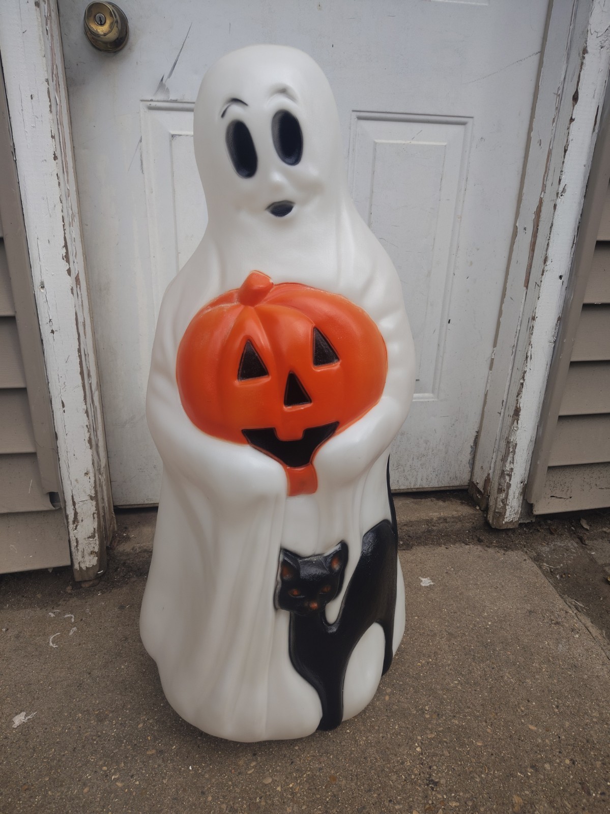 Vintage Empire Ghost With Pumpkin And Black Cat Lights Up Ex Condition 