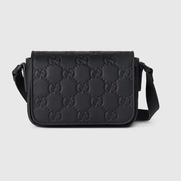 Gucci GG Rubber-Effect Mini Messenger