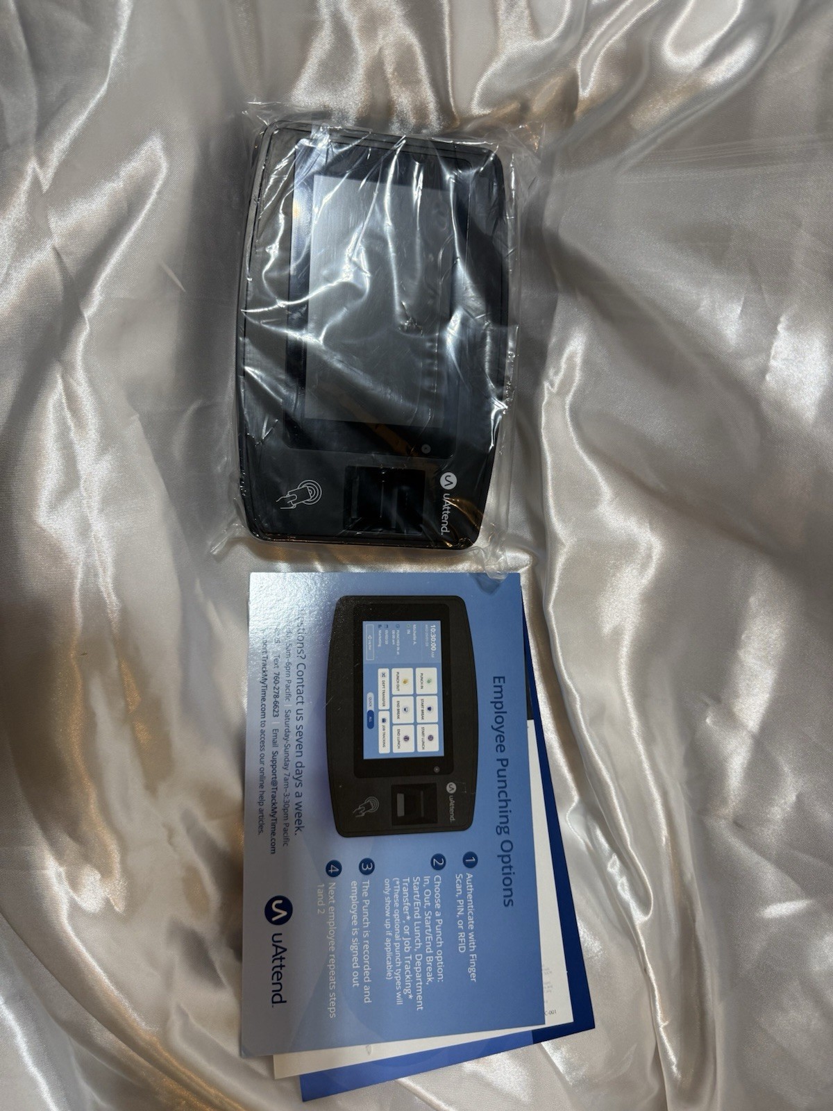 uAttend JR2000 Biometric Time Clock Fingerprint RFID PIN Cloud System