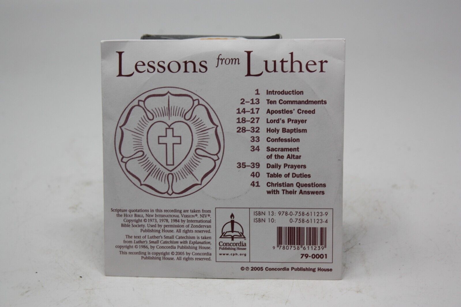 LESSONS FROM LUTHER, CONCORDIA PUBLISHING HOUSE CD SEE DESCRIPTION