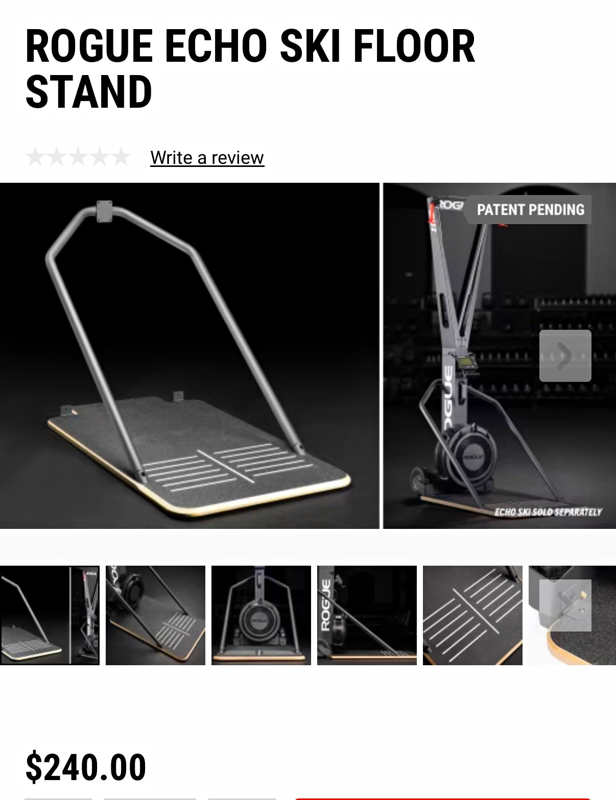 Rogue Echo Ski Floor Stand - Floor Stand for Gym & Training Equipment