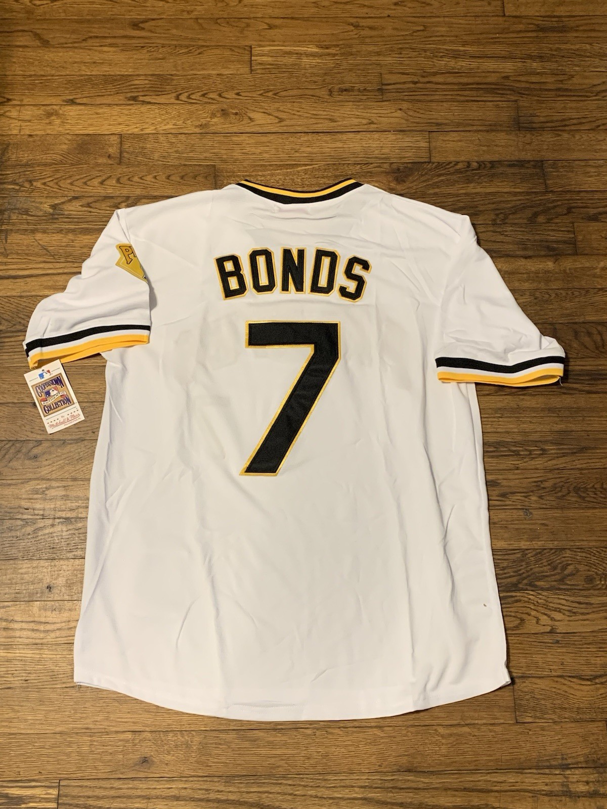 RARE Men’s Rookie Year 1986 Barry Bonds #7 Pittsburgh Pirates White Home Jersey