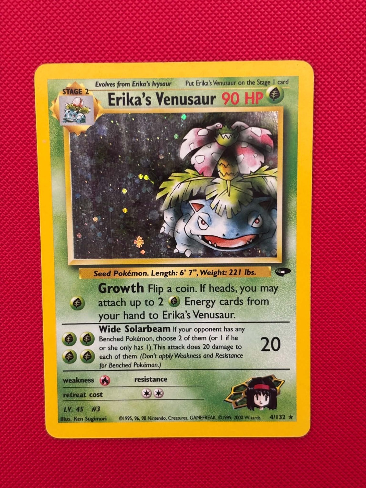 POKEMON Erika's Venusaur - Gym Challenge 004/132 - Holo Rare - MP FOOT SWIRL 🌀 POKEMON Erika's Venusaur - Gym Challenge 004/132 - Holo Rare - MP FOOT SWIRL 🌀