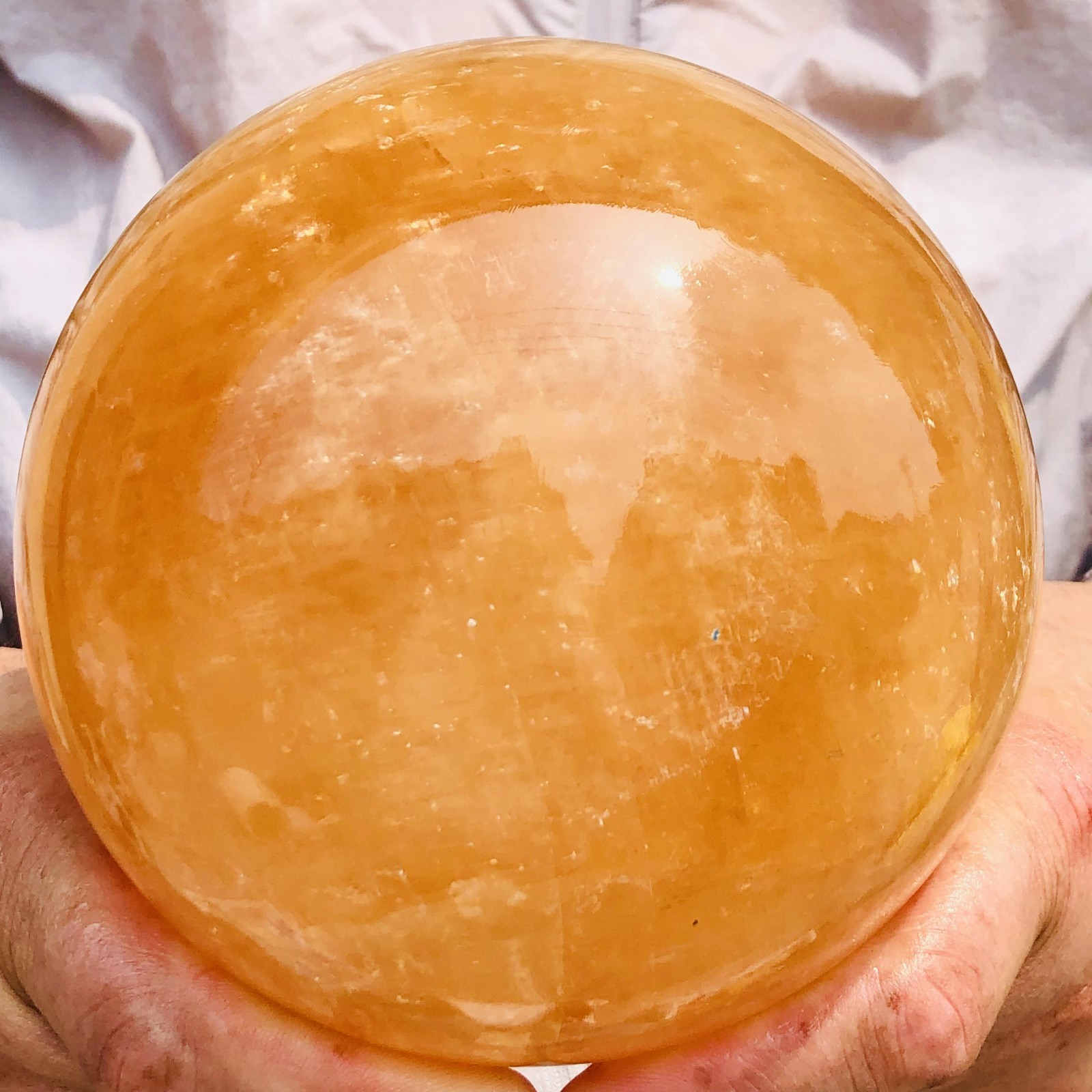 7.48lb Natural Huang bing zhou Stone Ruby Ball Quartz Reiki Rock Healing