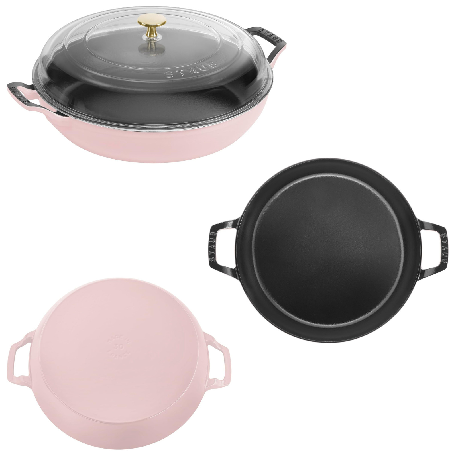 Staub 3.5 Qt Everything Braiser Enameled Cast Iron Glass Lid Choose Color