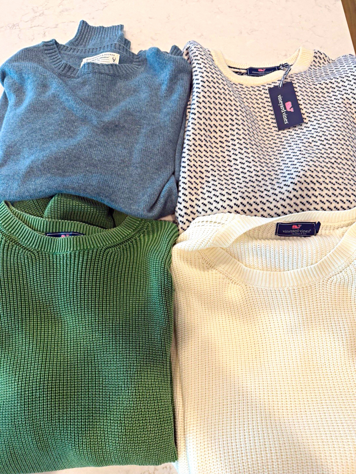 Vineyard Vines Holderness & Bourne Mens Sweater Lot 4 XL Crewneck 1 New With Tag