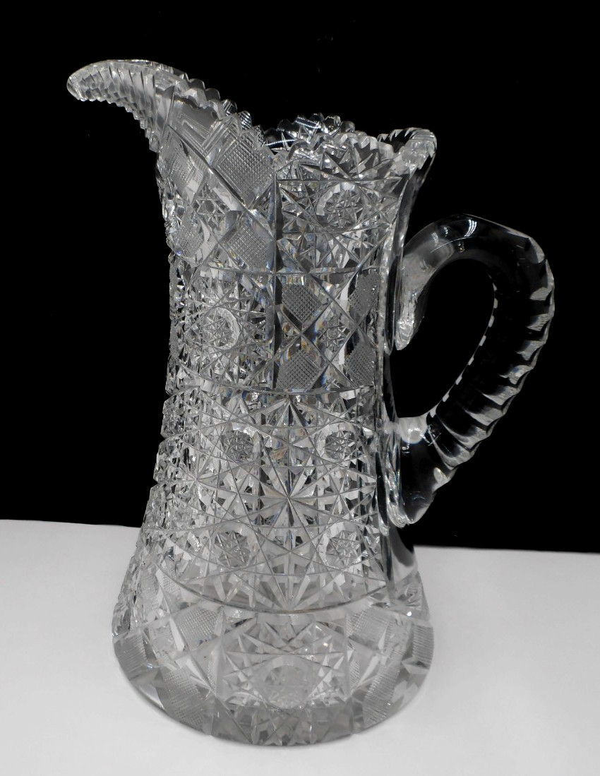 Antique Hunt Royal ABP American Brilliant Period Cut Glass Water Pitcher  10
