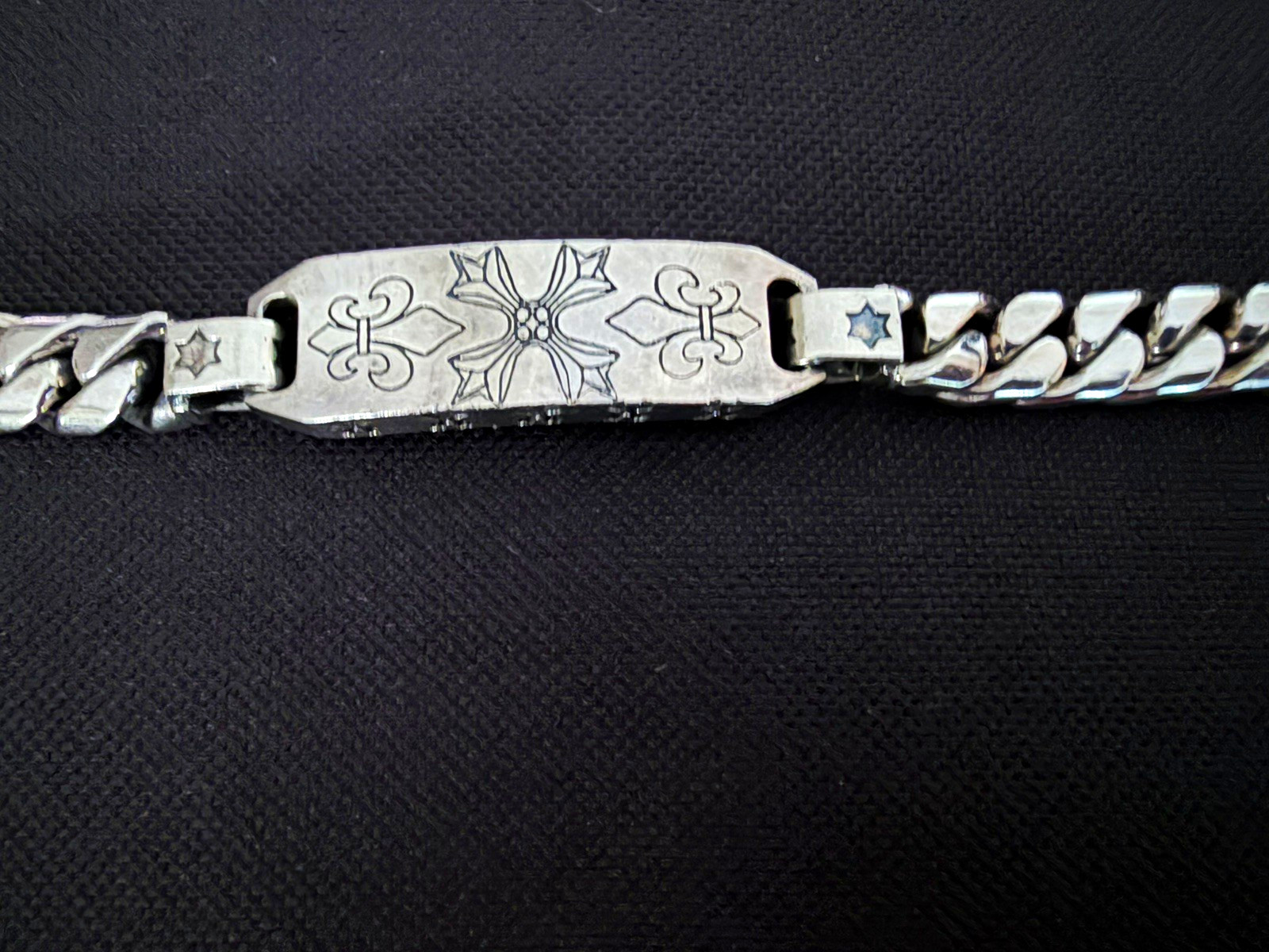 By Soffer Ari Men\'s 925 Sterling Silver Cuban Link Chain ID Bracelet Box Clasp