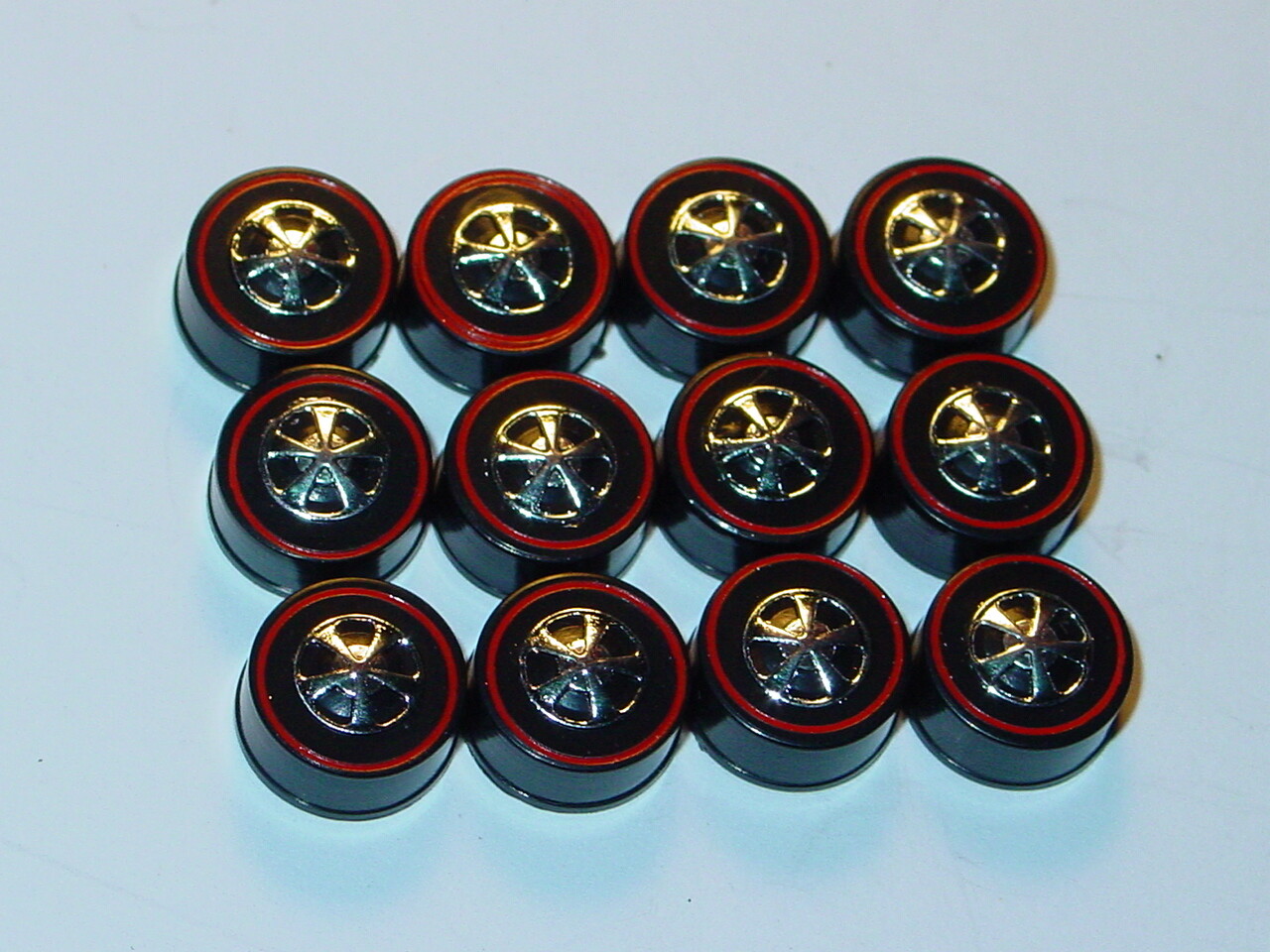 HOT WHEELS REDLINE REPRO HK WHEEL TIRE Lot of 12 MEDIUM Bearing Style -NICE