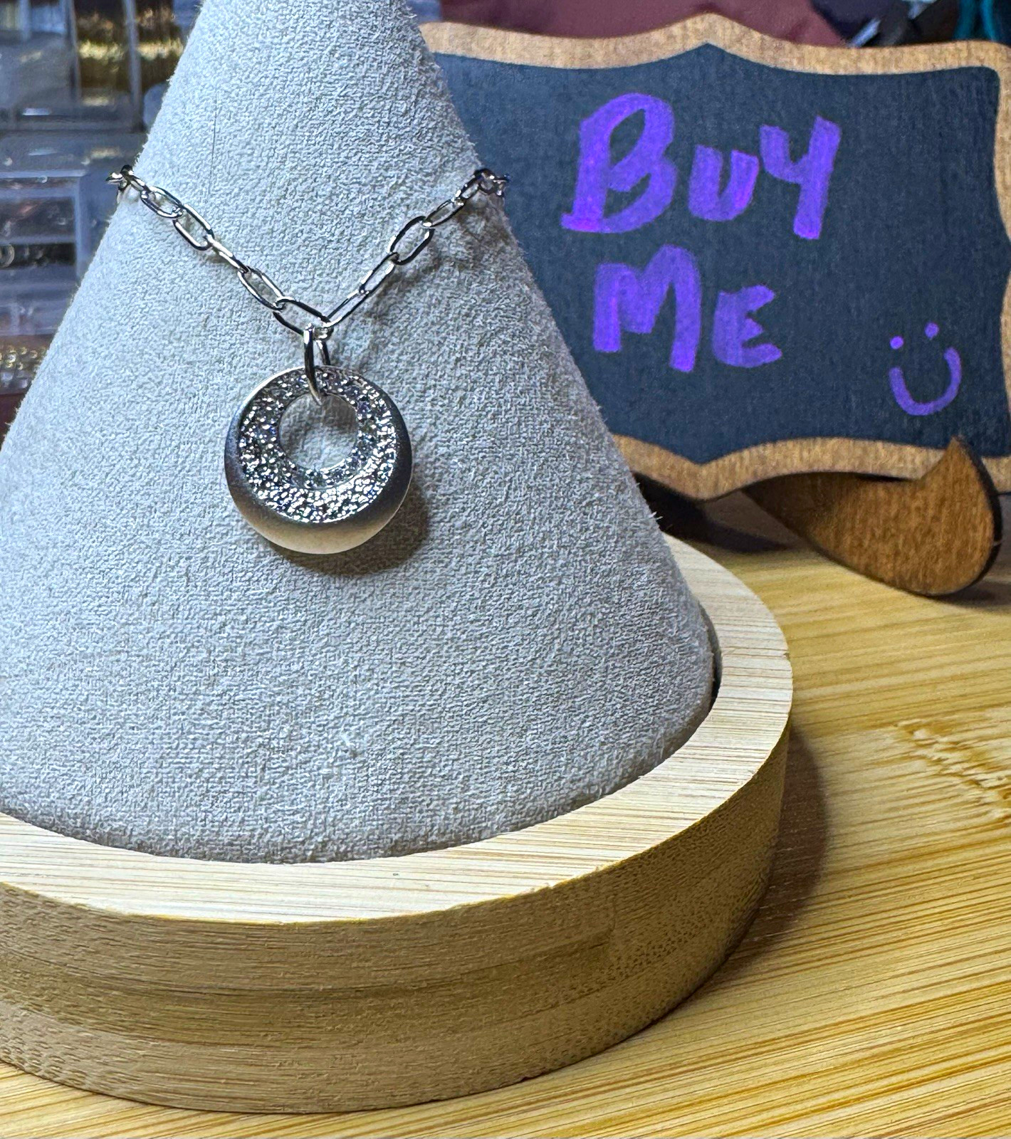 JTV Moissanite Fire  0.16 ctw Dew Round Brilliant Platineve Necklace