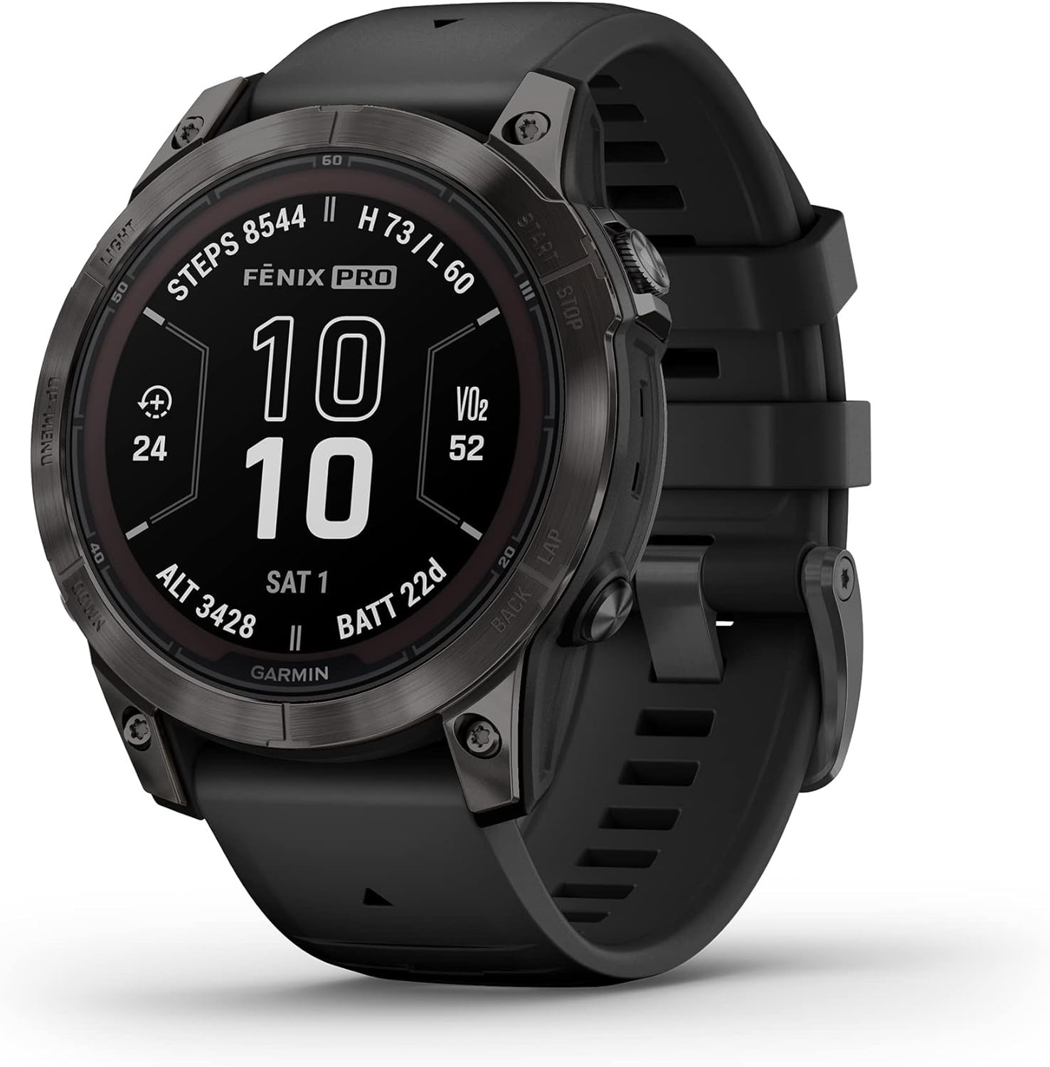 Garmin fenix 7 Pro Sapphire Solar Gray DLC Titanium with Black Band 010-02777-10 Garmin fenix 7 Pro Sapphire Solar Gray DLC Titanium with Black Band 010-02777-10