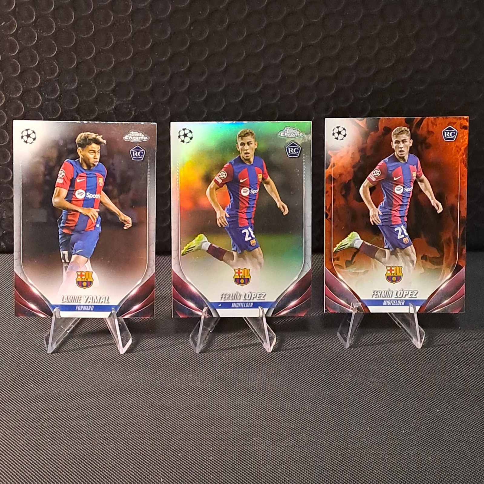 (3)2023-24 Topps  UCC- Lamine Yamal RC Fermin Lopez RC #64 #38 Fc Barcelona
