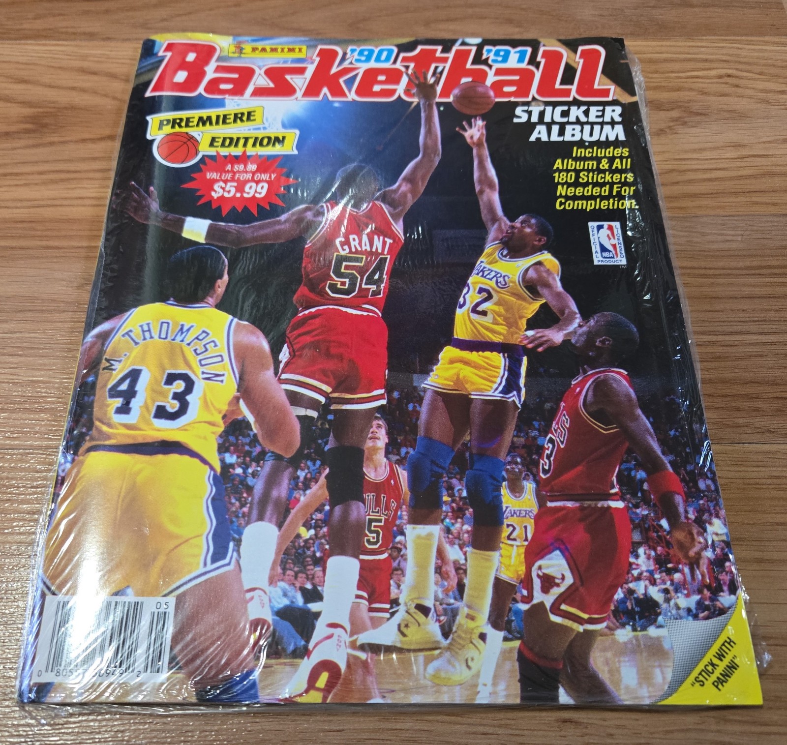 1990 1991 90 91 Panini Basketball Sticker Sheet Album Michael Jordan NEW SEALED