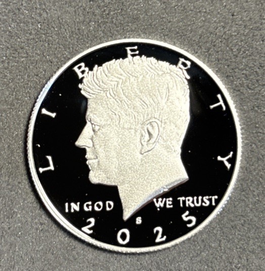 2025 S Kennedy Silver Half Dollar Gem DCam PROOF 99.9% Silver 999 0.999 Fine