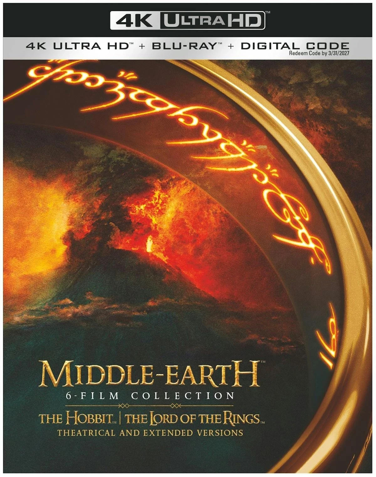 Middle Earth 6 Film Collection 4K UHD Blu-ray NEW
