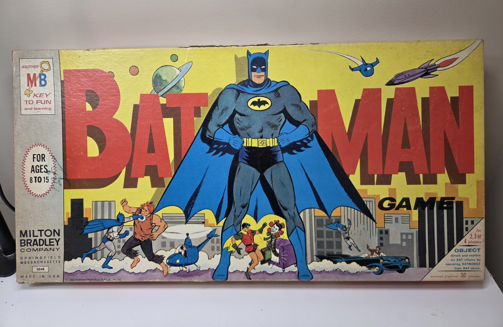 Vintage Milton Bradley BATMAN Board GAME 1966 Near Complete + Box Vintage Milton Bradley BATMAN Board GAME 1966 Near Complete + Box